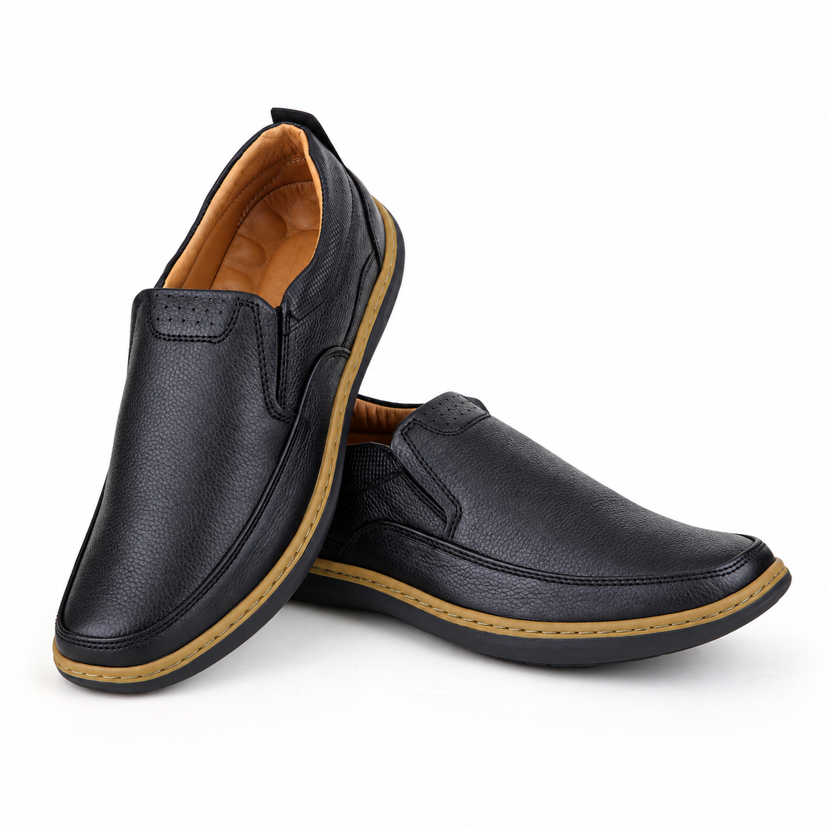 Premium Men’s Casual Shoes SOLES E-71 ( BLACK )
